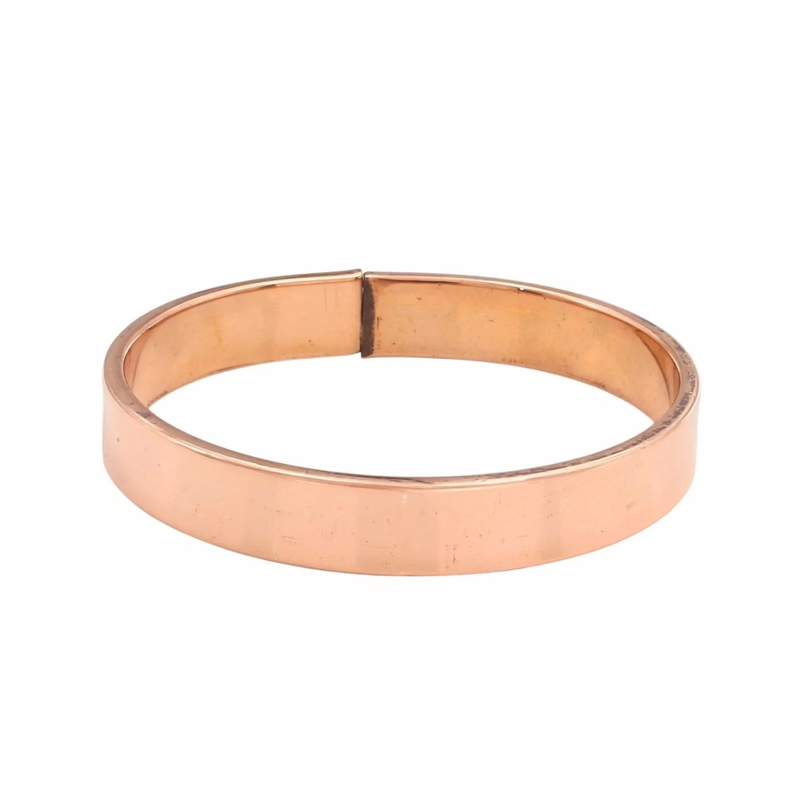 Pure Plain Flat Copper Openable Bangle Kada for Men - Image 3