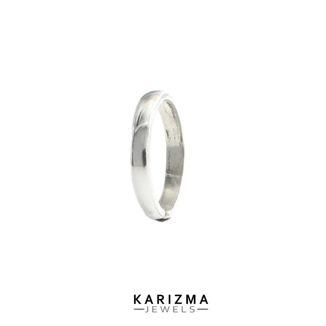 Pure Silver Adjustable Ring band chandi ka bejod challa - Image 3