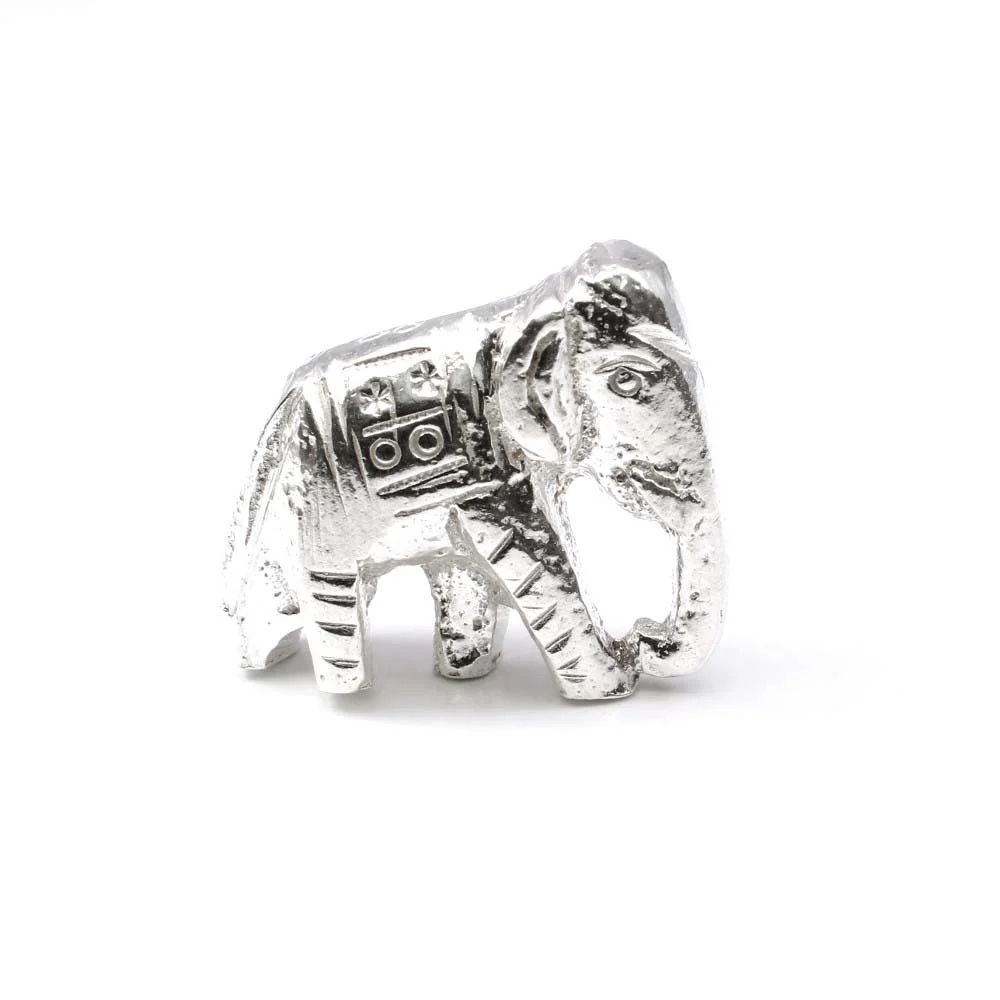Pure Silver Elephant Lucky Gajraj chandi ka Hathy Lal kitab remedy solid inside - Image 3