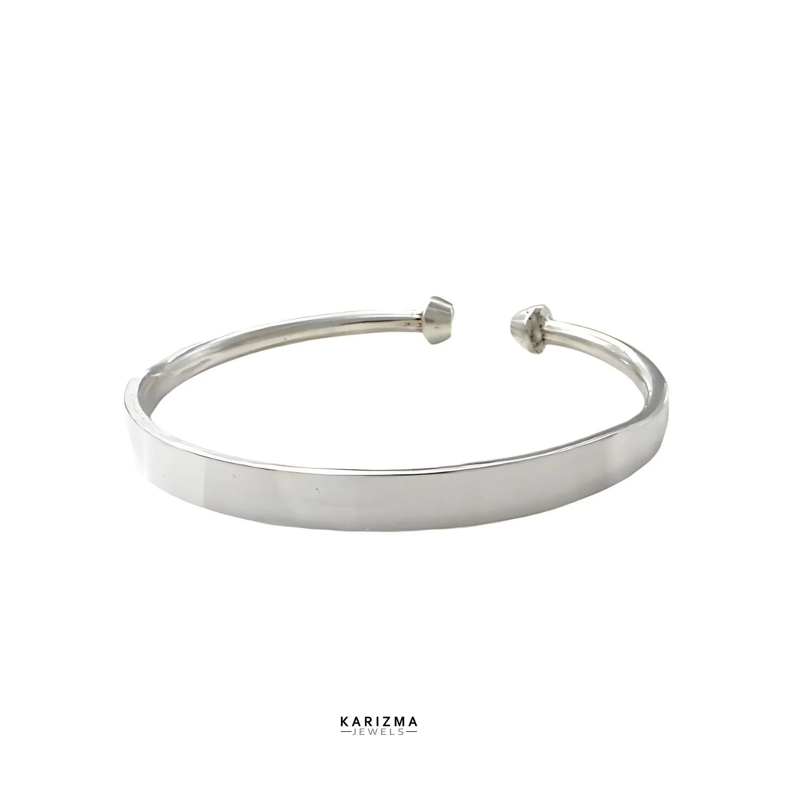 Pure Silver Men's Bangle Bracelet - Image 7