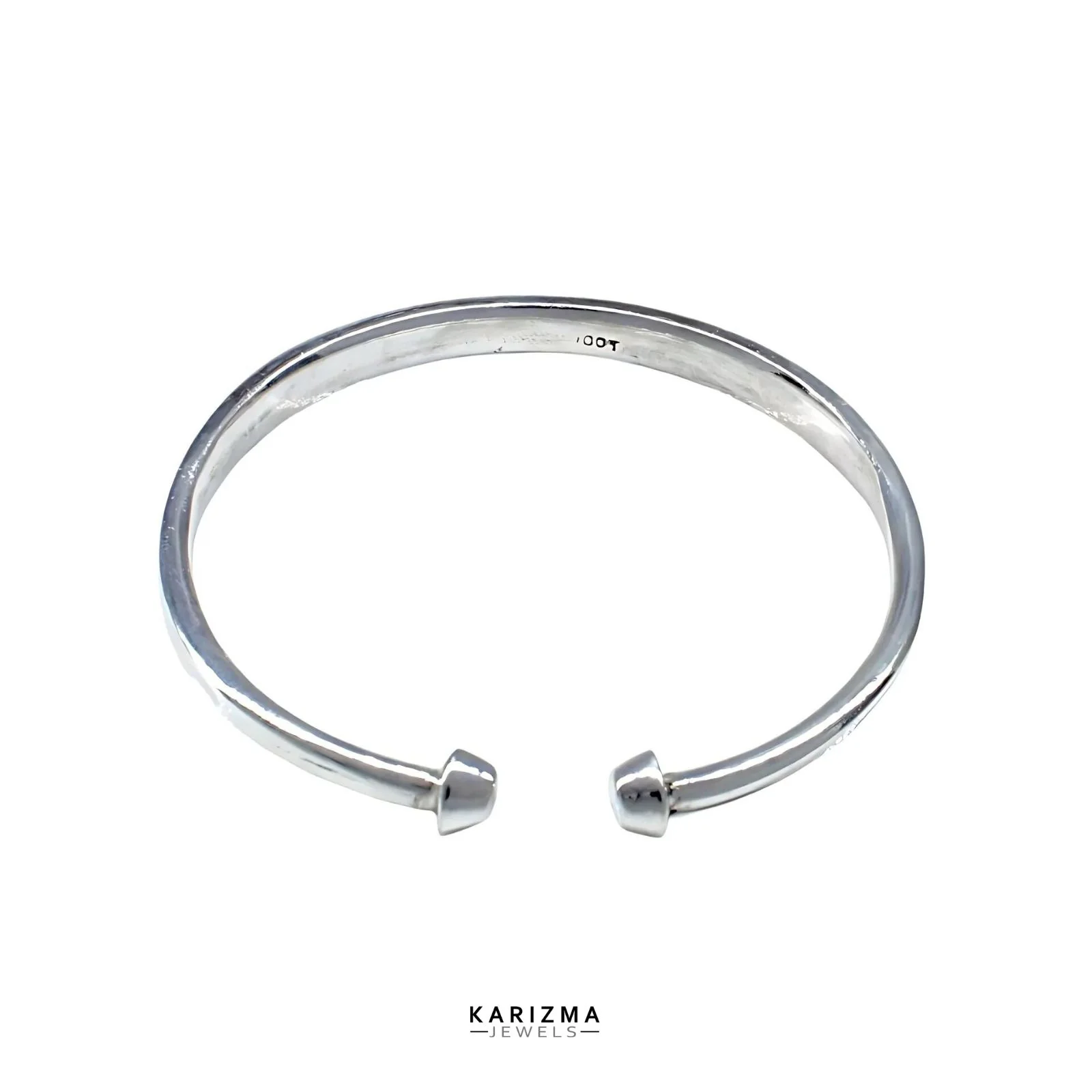 Pure Silver Men's Bangle Bracelet - Image 8
