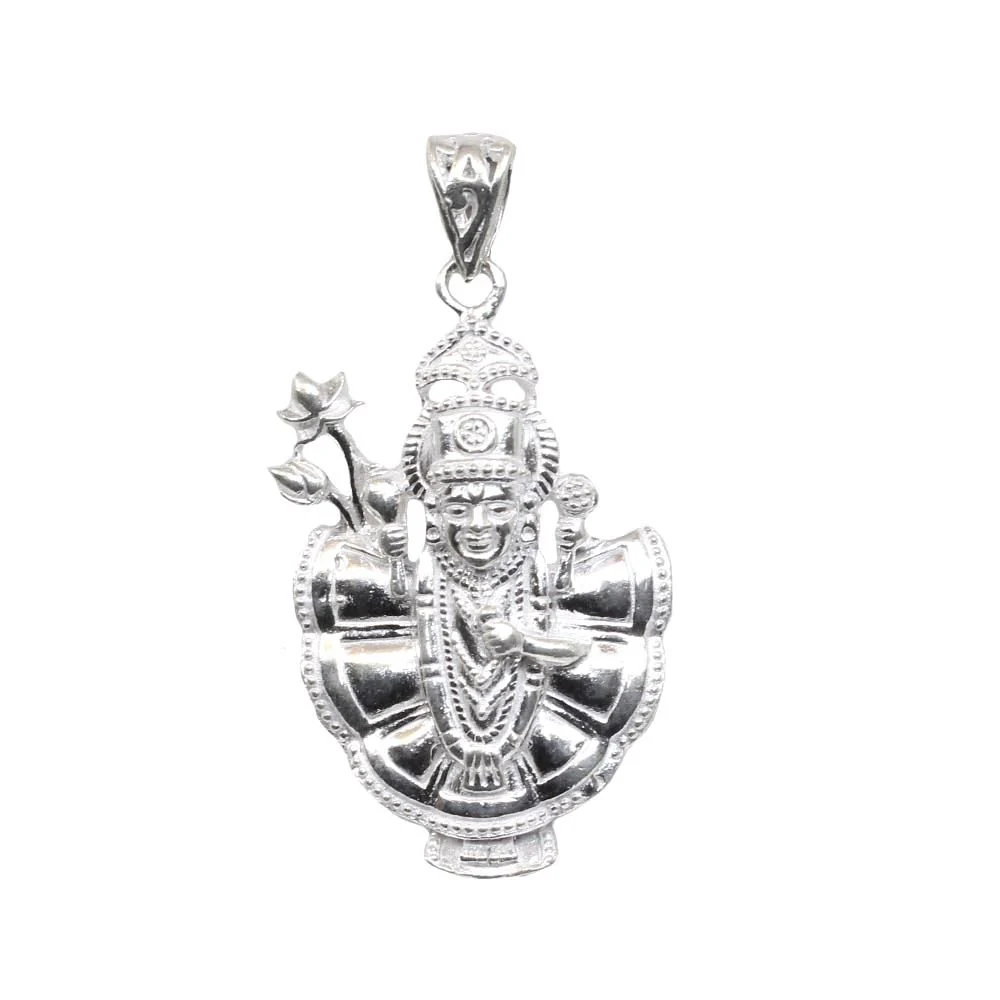 Pure Sterling Silver Lord Shrinathji Pendant Unisex