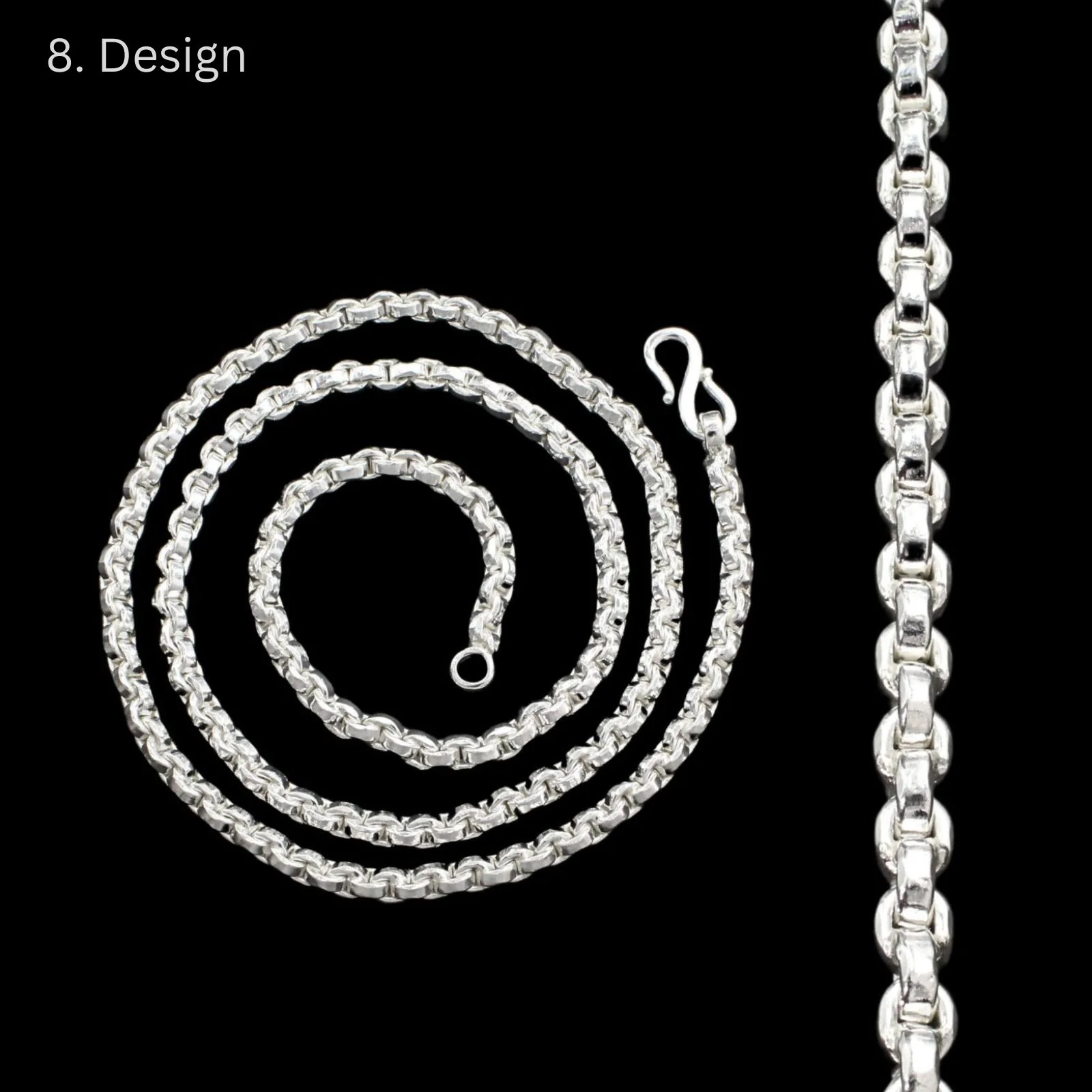 Pure Silver Unisex Neck Chain in 999 Silver - Image 10