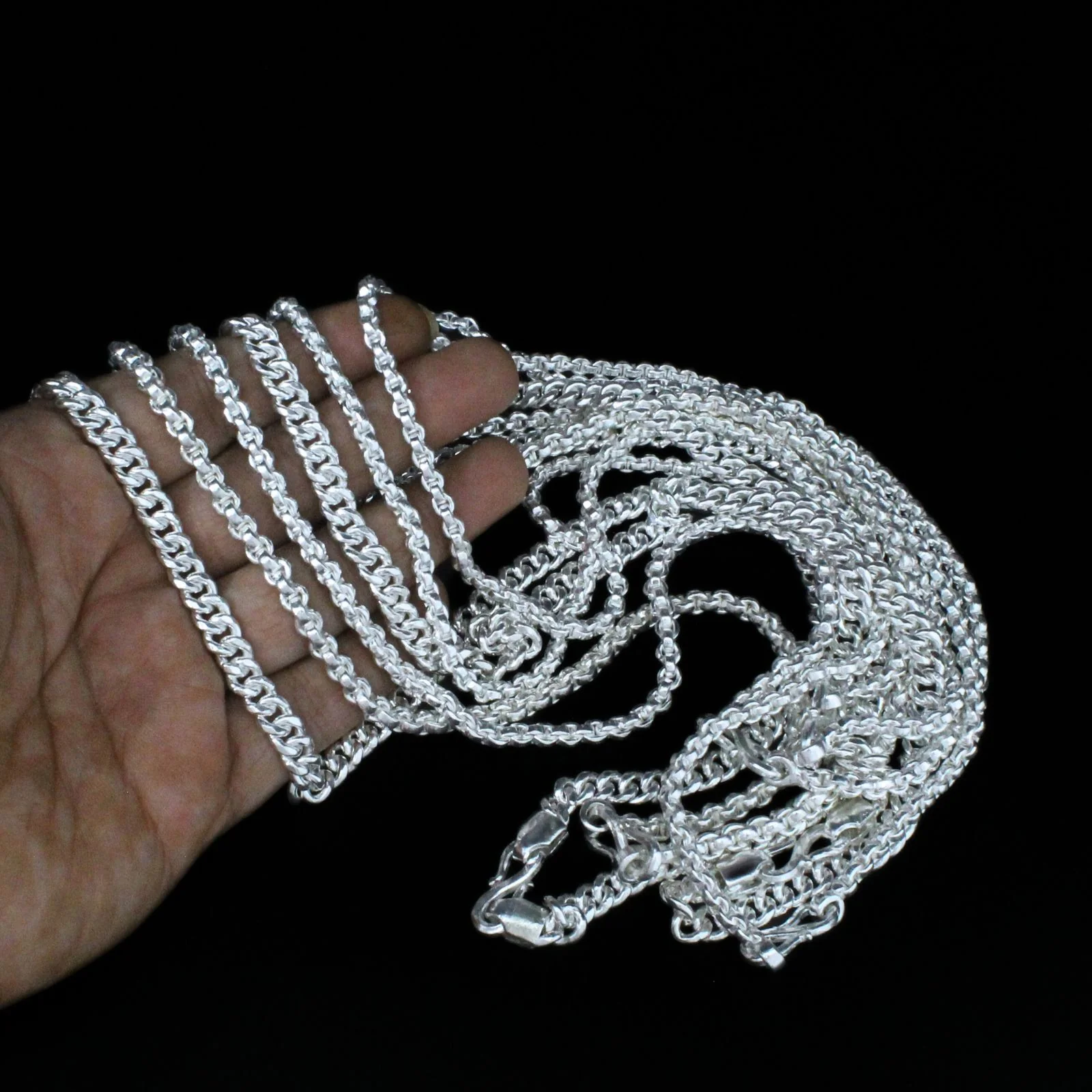 Pure Silver Unisex Neck Chain in 999 Silver - Image 11