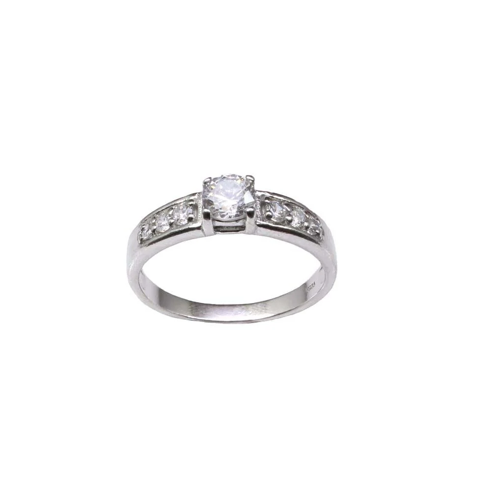 Real 925 Sterling Silver Solitaire White CZ Men's Ring - Image 2