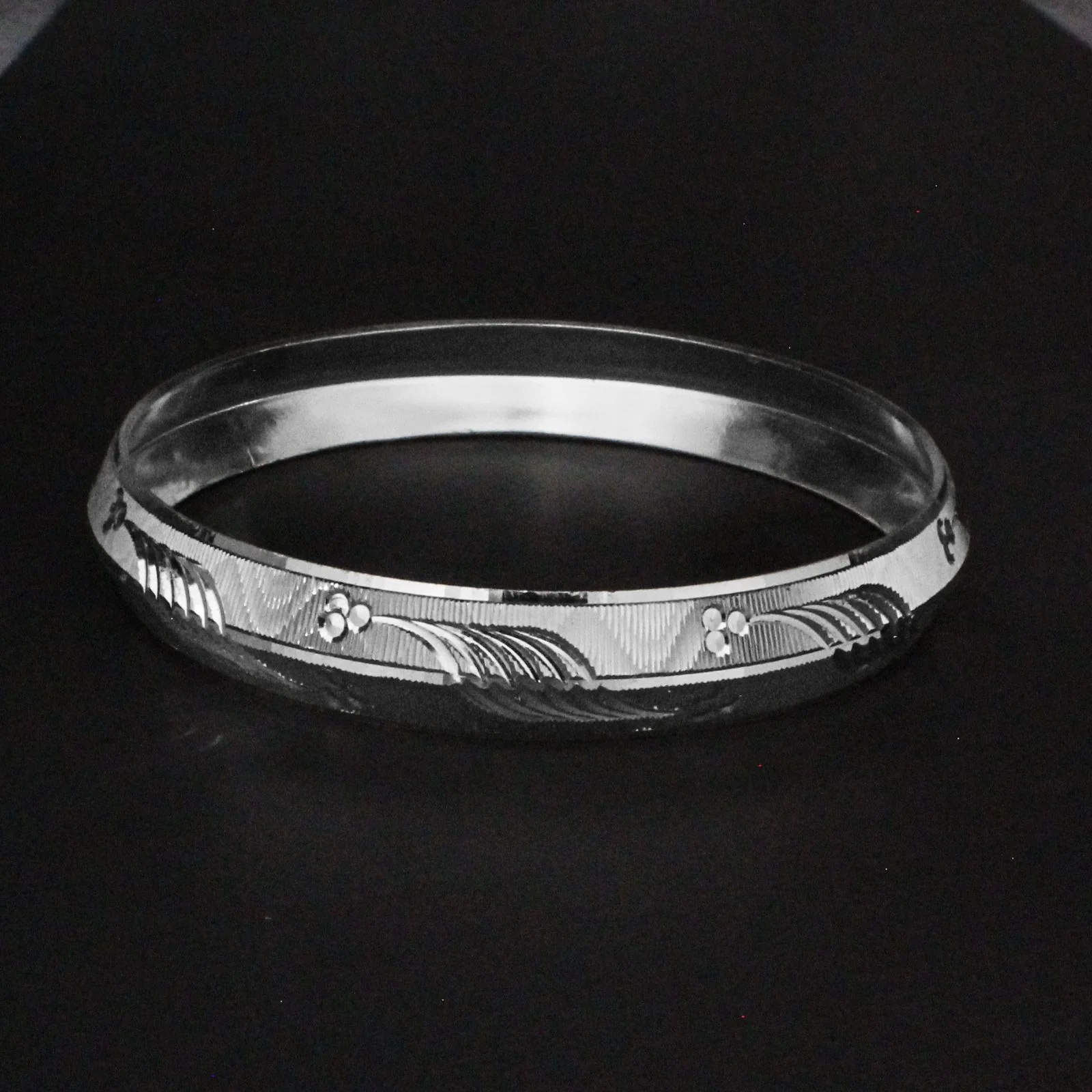 Real 990 Solid Silver Men's gorgeous Bangle Bracelet - Image 3