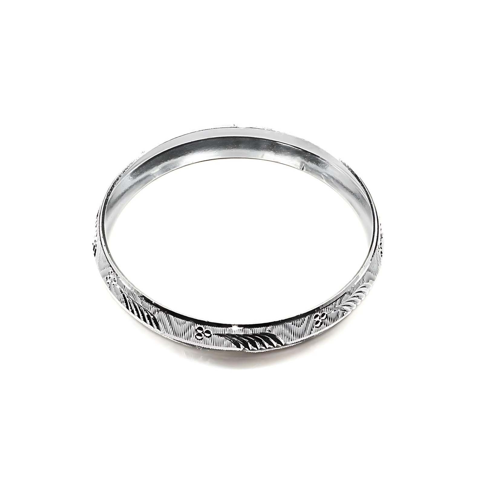 Real 990 Solid Silver Men's gorgeous Bangle Bracelet - Image 4
