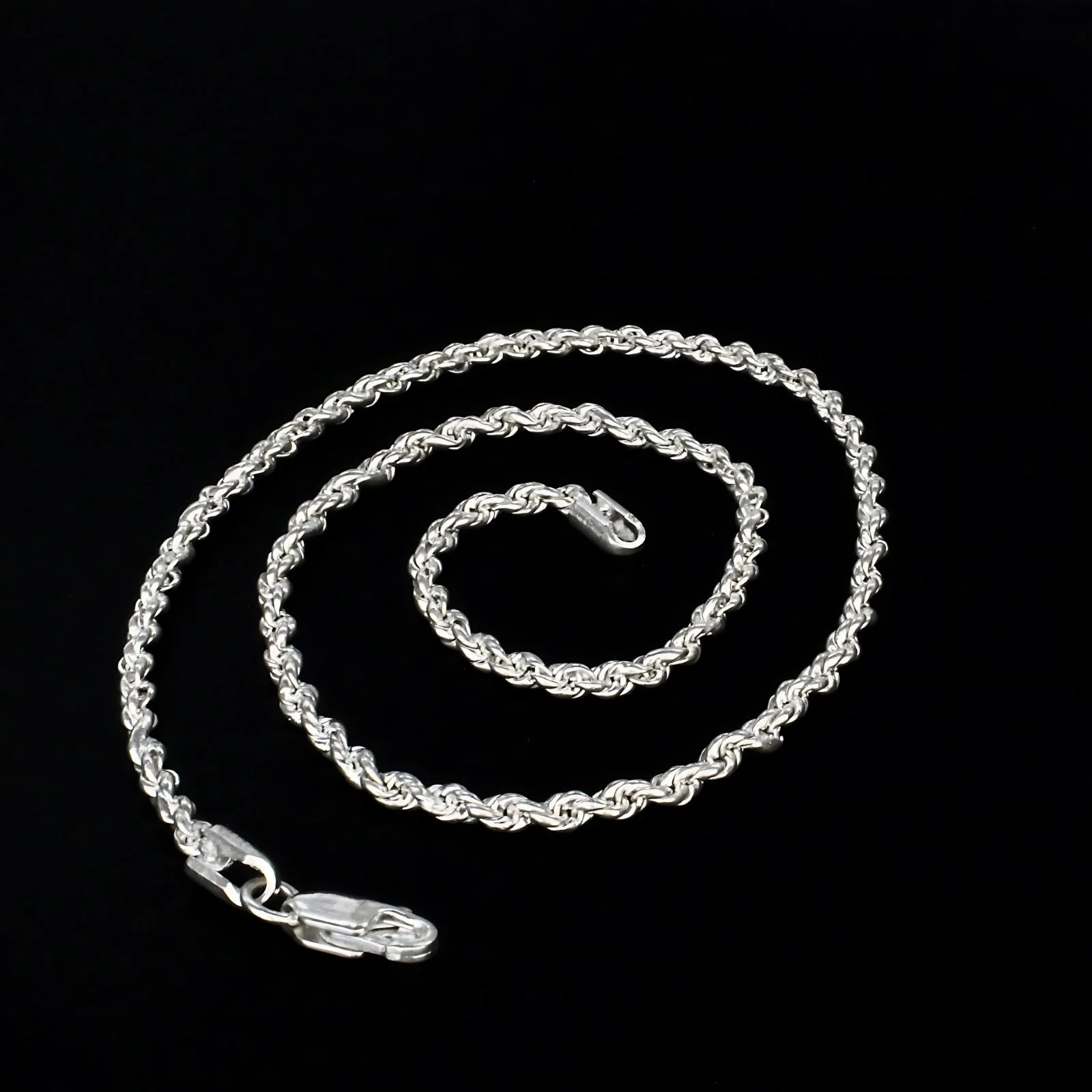 Real Silver handmade Rope Neck chain 18" - Image 3