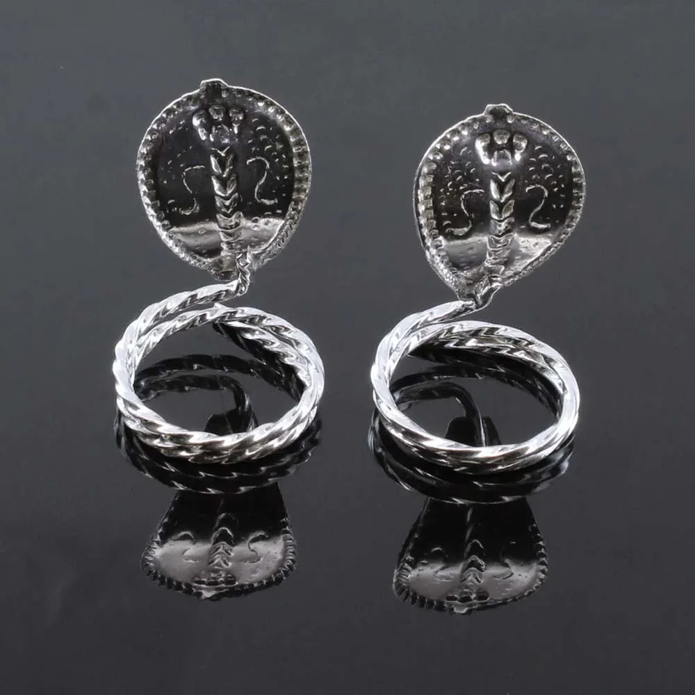Real Silver Naag Naagin Meditation Pooja Snakes Pair - Image 4