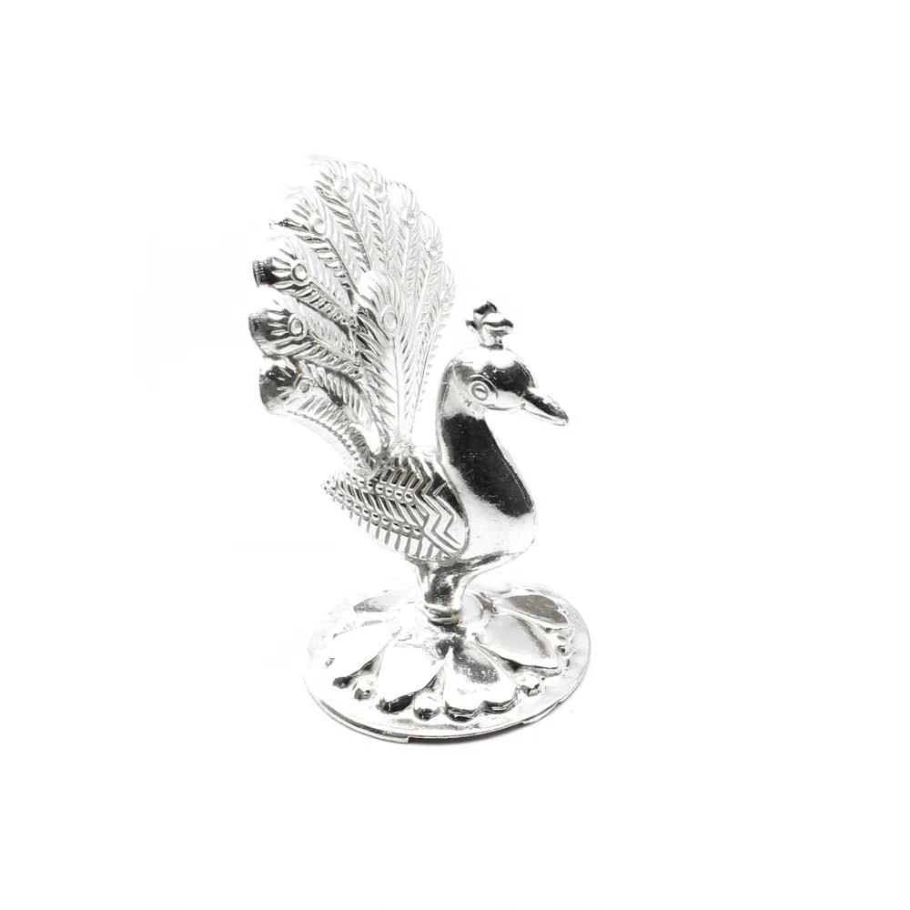 Real silver Peacock Idol/Figurine for puja and Gifting Purpose - Image 3