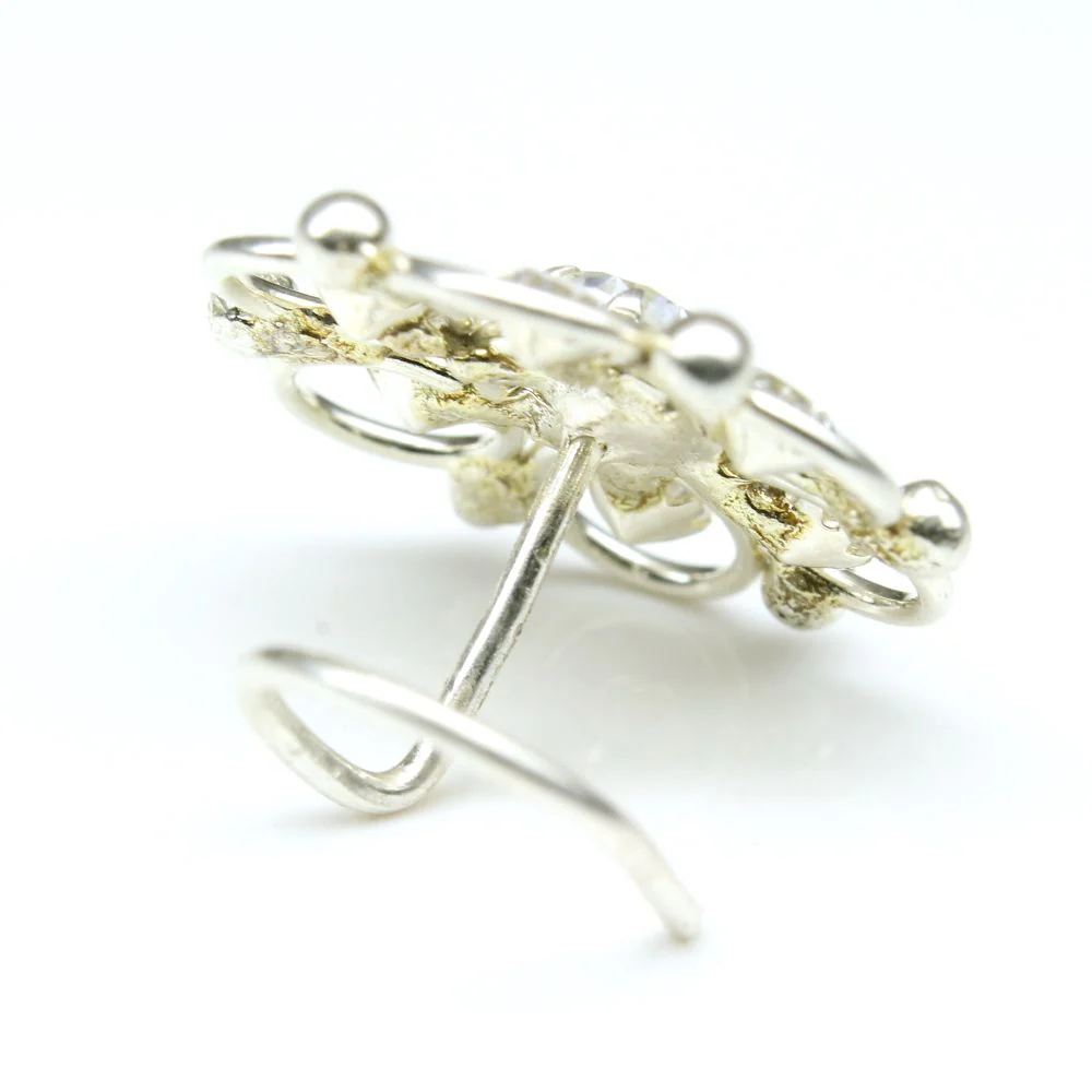 Real Silver Rainbow style Nose Piercing - Image 3
