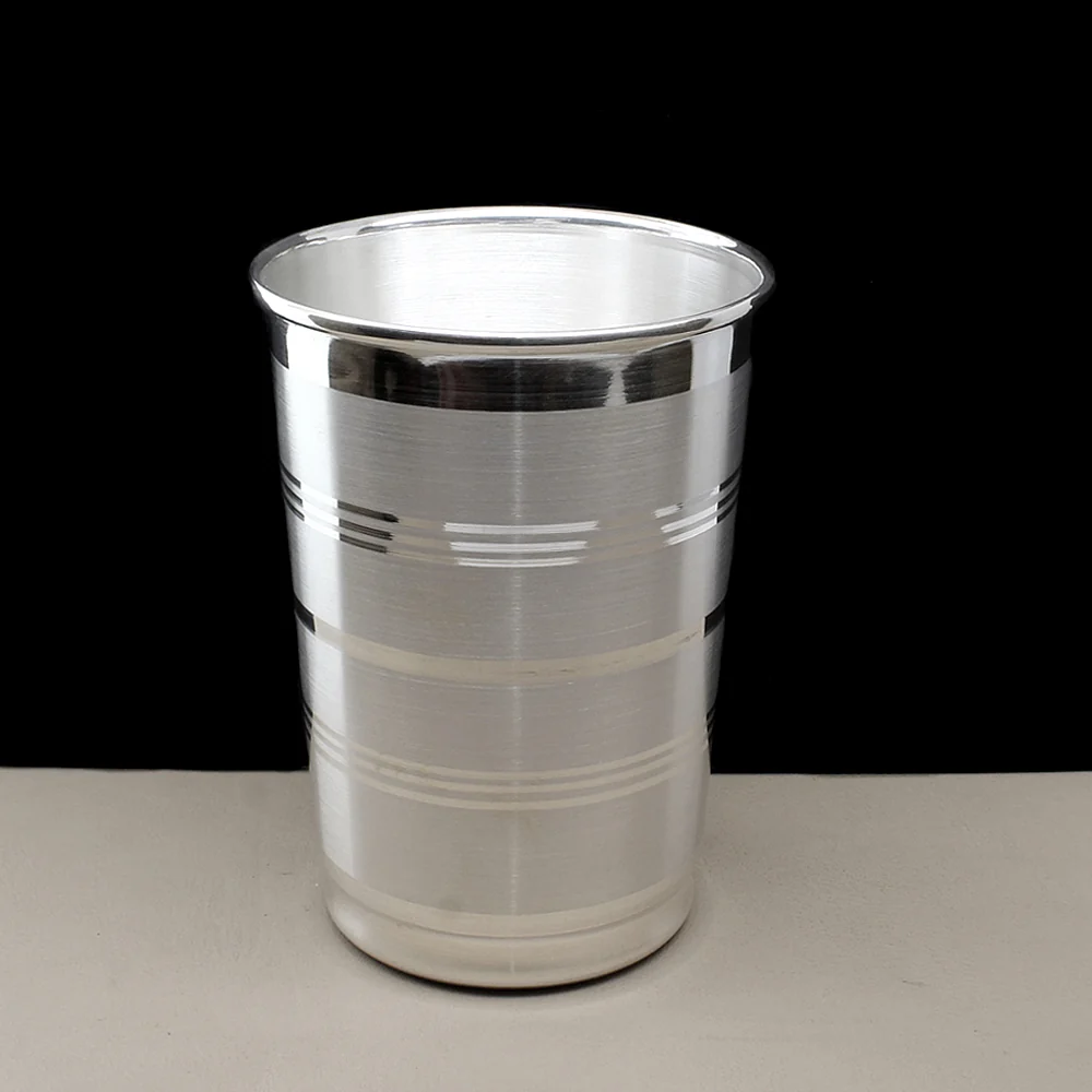 Real Solid Silver Drinking Tumbler Glass Utensils Gift - Image 4