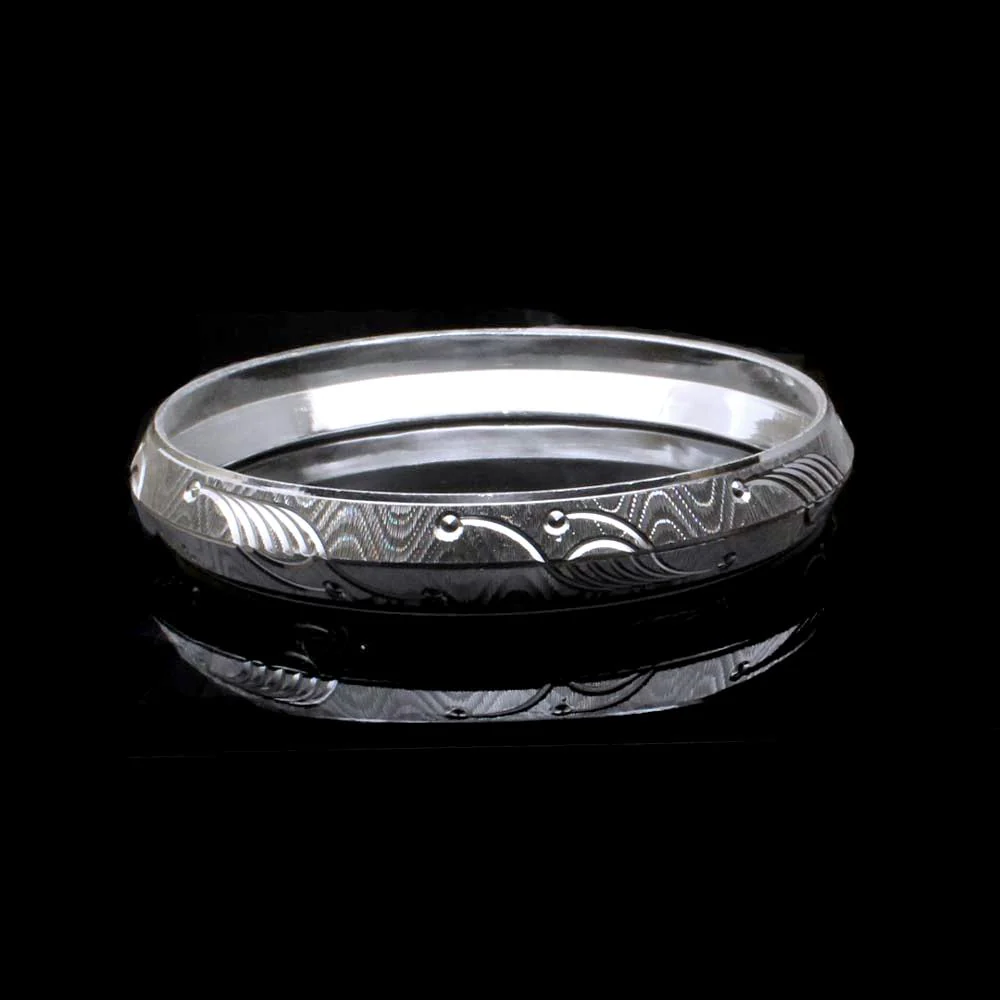 Real Solid Sterling Silver Men's Bangle Bracelet - Image 2