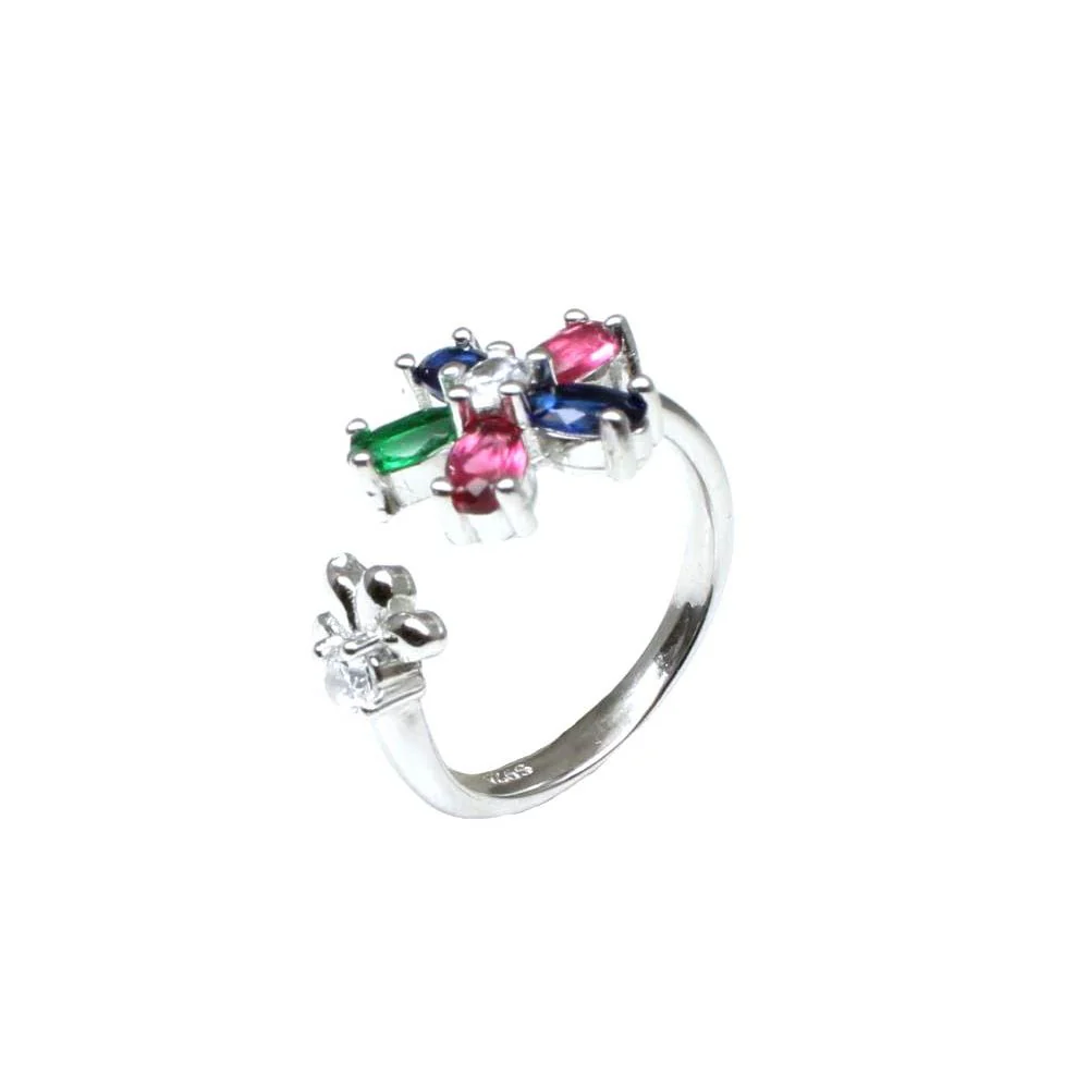 Real Sterling Silver Adjustable Bypass Open-end Ring
