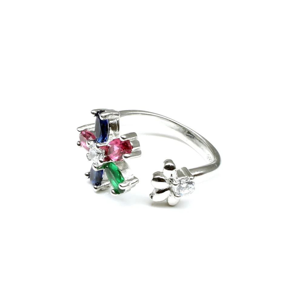 Real Sterling Silver Adjustable Bypass Open-end Ring - Image 3