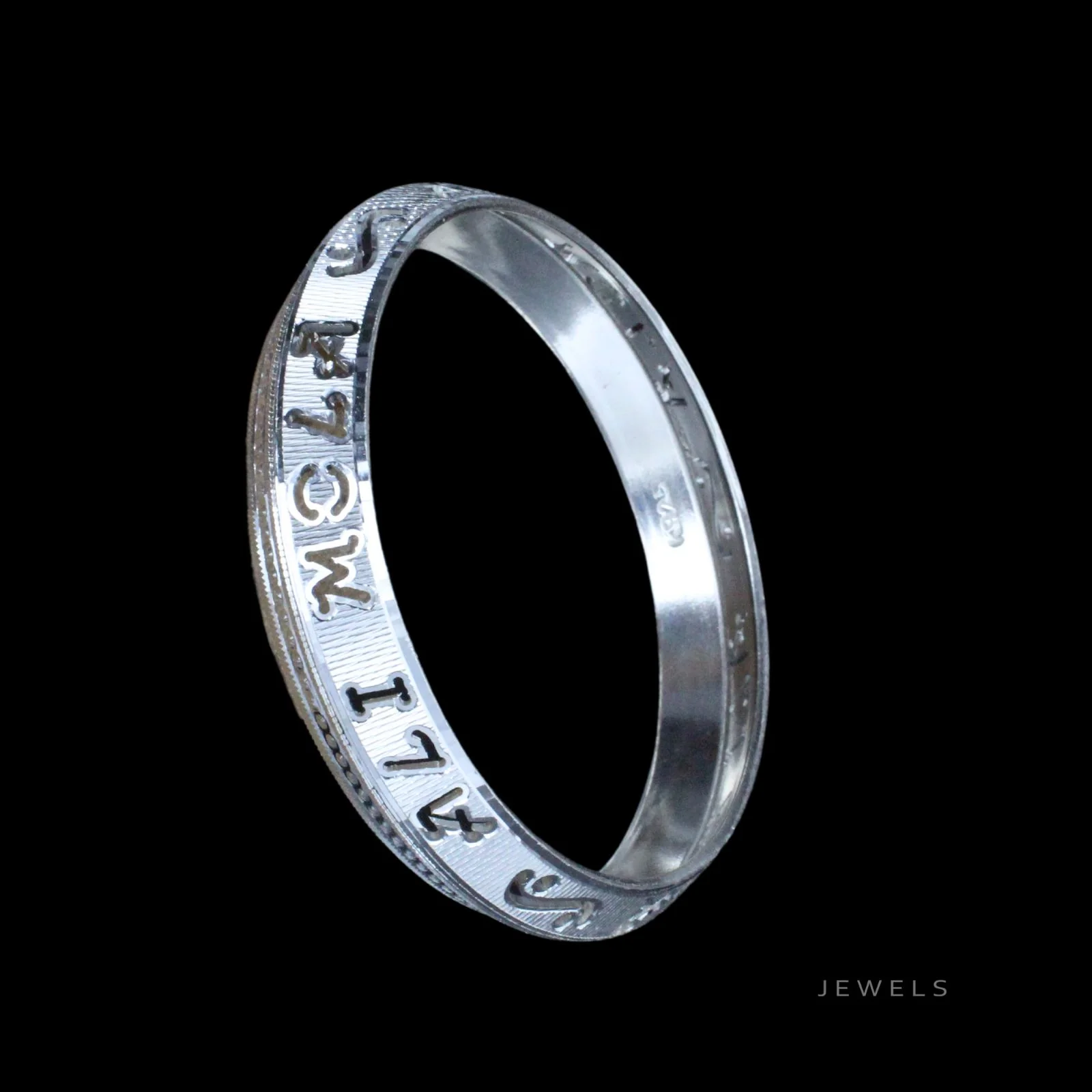 Real Sterling Silver Ali Mola Men's  Bangle Bracelet - Image 3