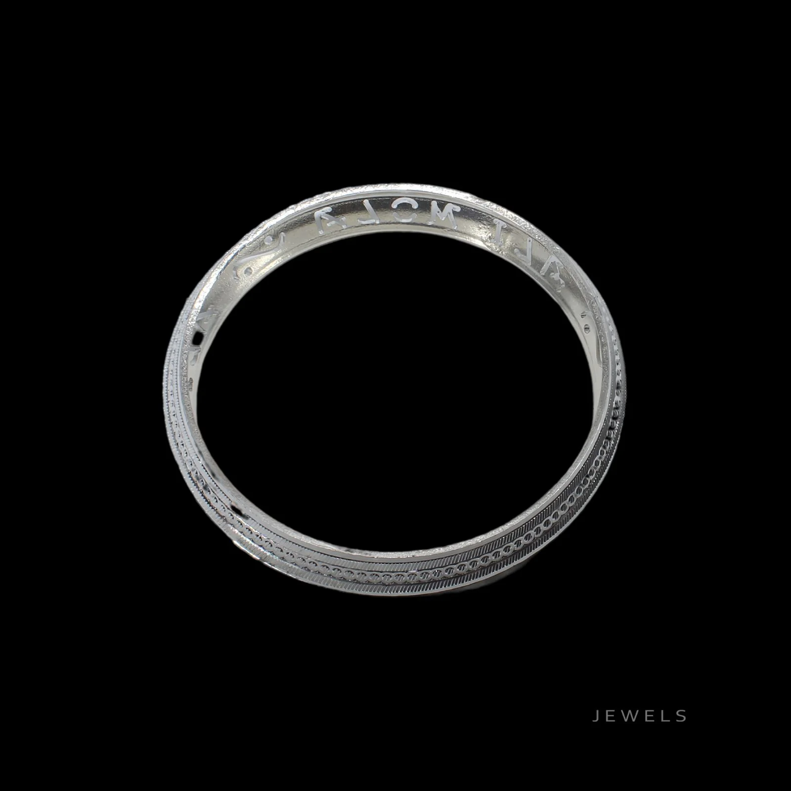 Real Sterling Silver Ali Mola Men's  Bangle Bracelet - Image 4