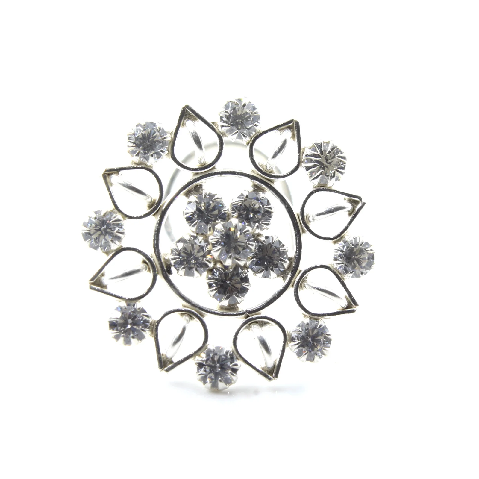 Party Wear Dainty Gold Plated Silver Nose Stud - Image 7