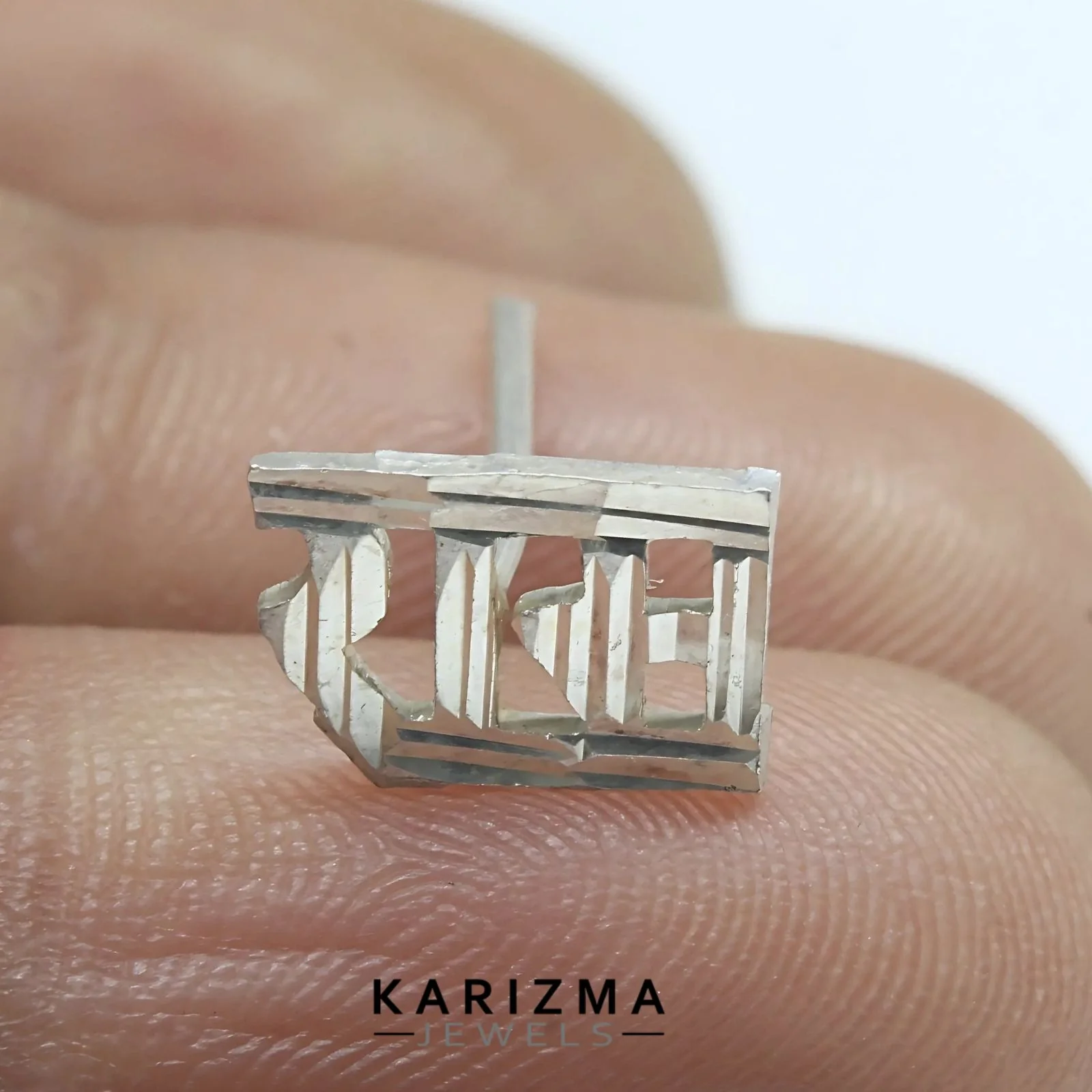 Real Sterling Silver gifting Ram Single Stud Earring For Men - Image 2