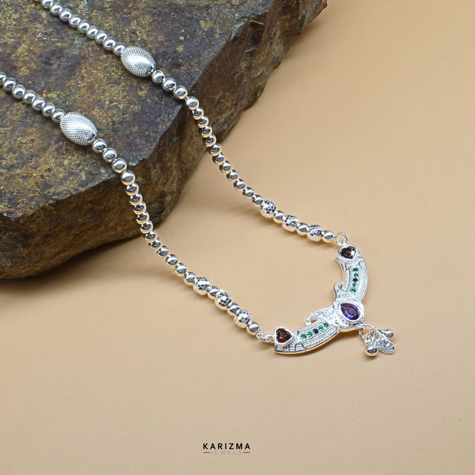 Real Sterling Silver Mangalsutra women necklace gifting party wear chain for wife