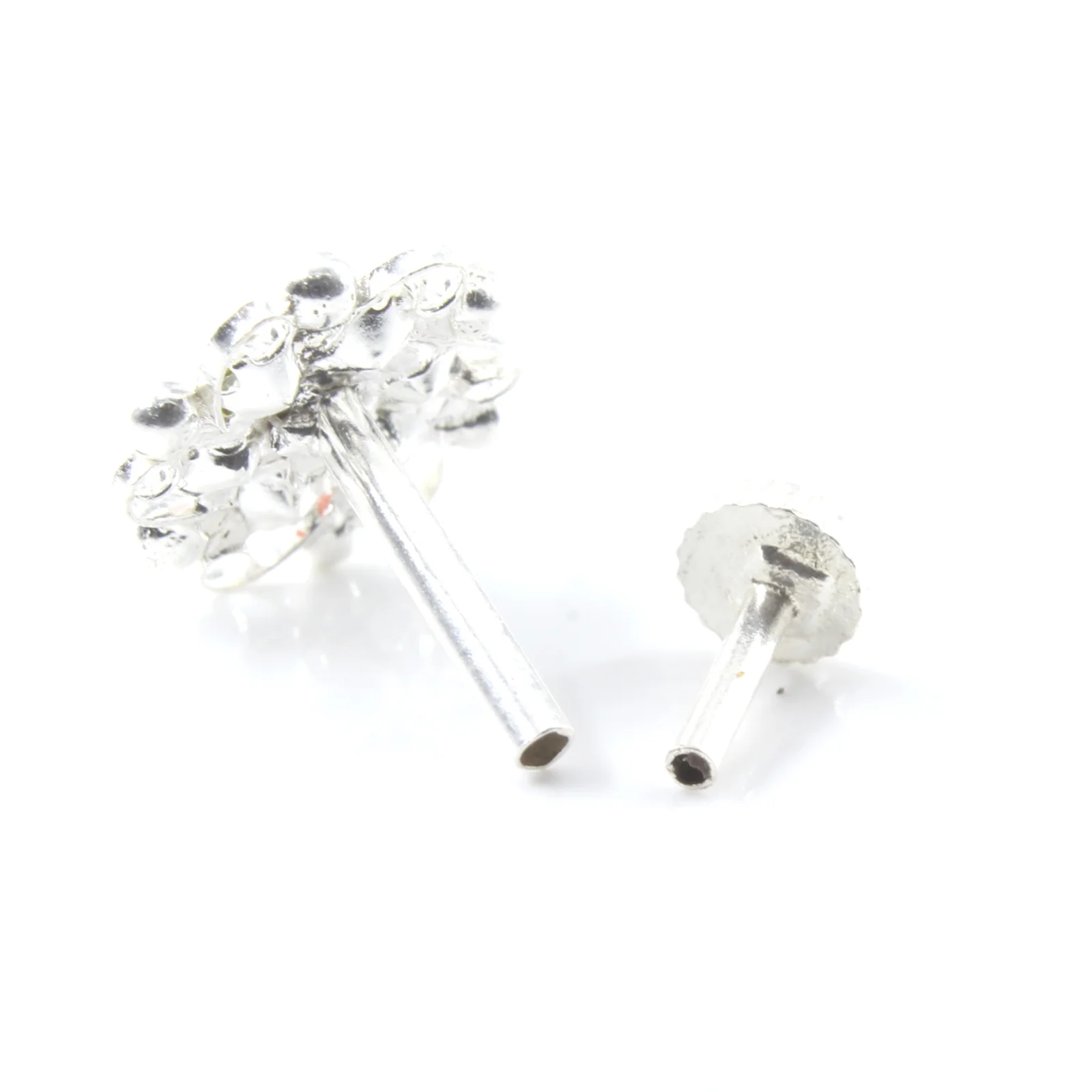 Skin-Safe Gold Finish Silver Nose Stud - Image 8