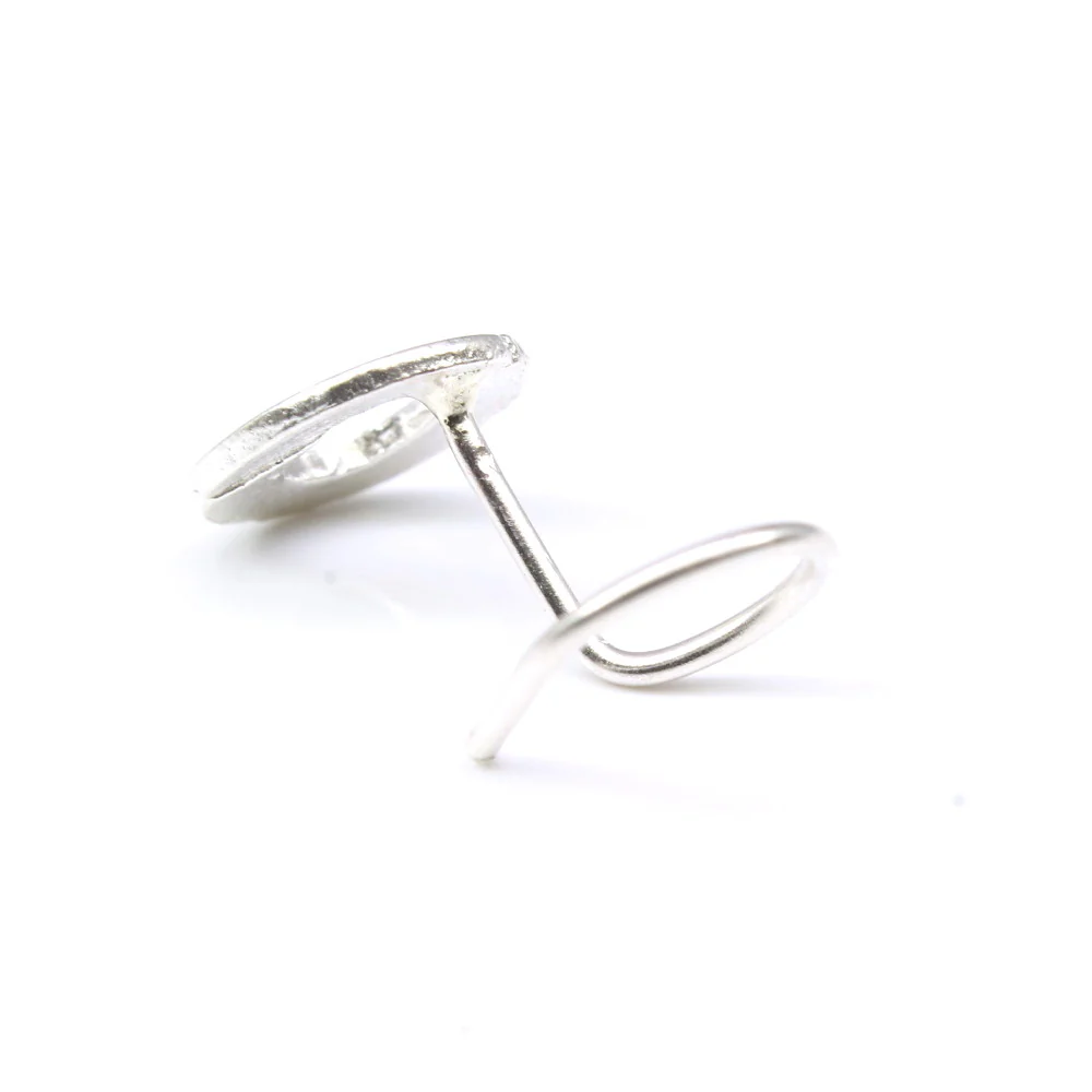 Sterling Silver 'O' Shape Nose Piercing - Image 4