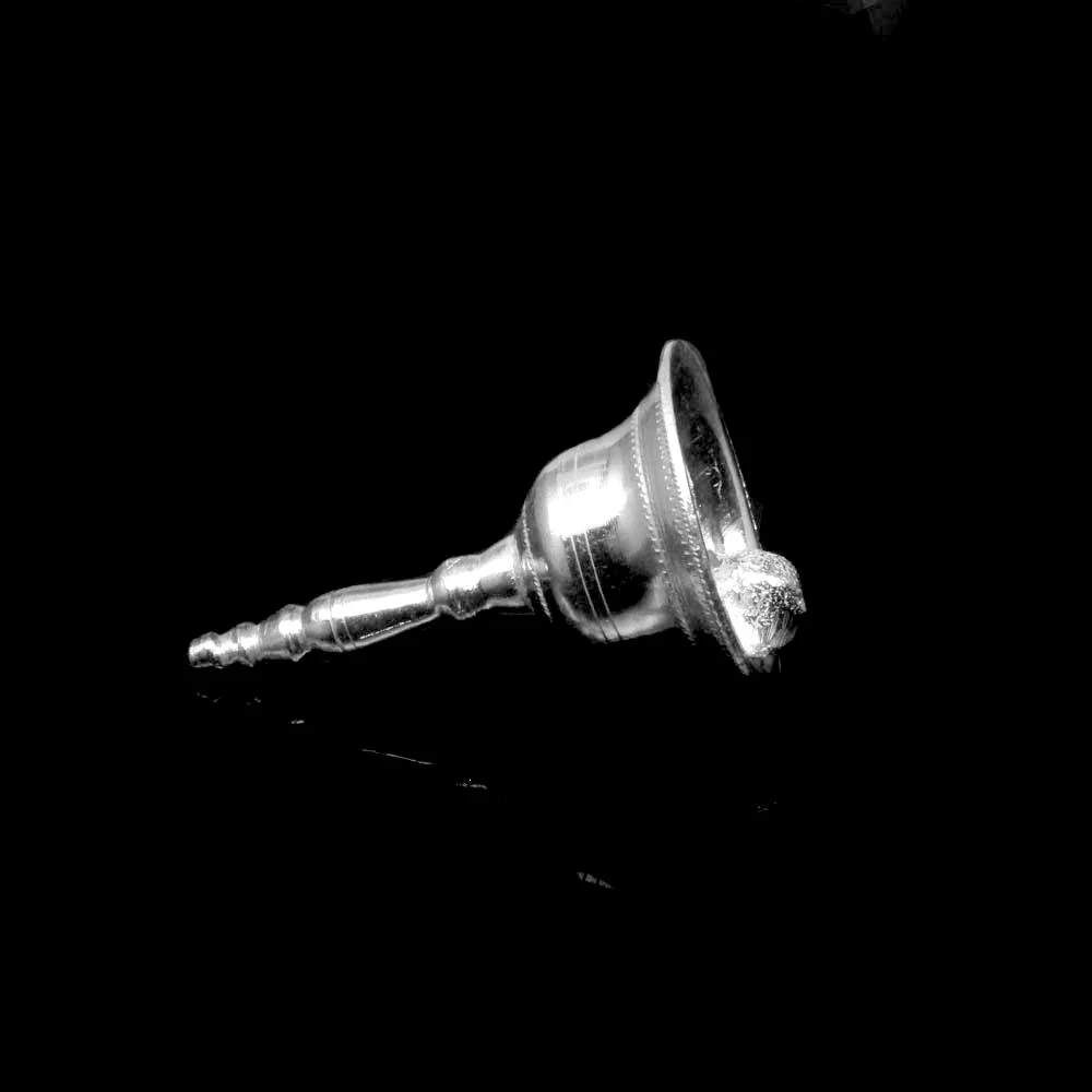 Real Sterling Silver Temple Pooja Bell Ghanti with Melodious Sound - Image 5