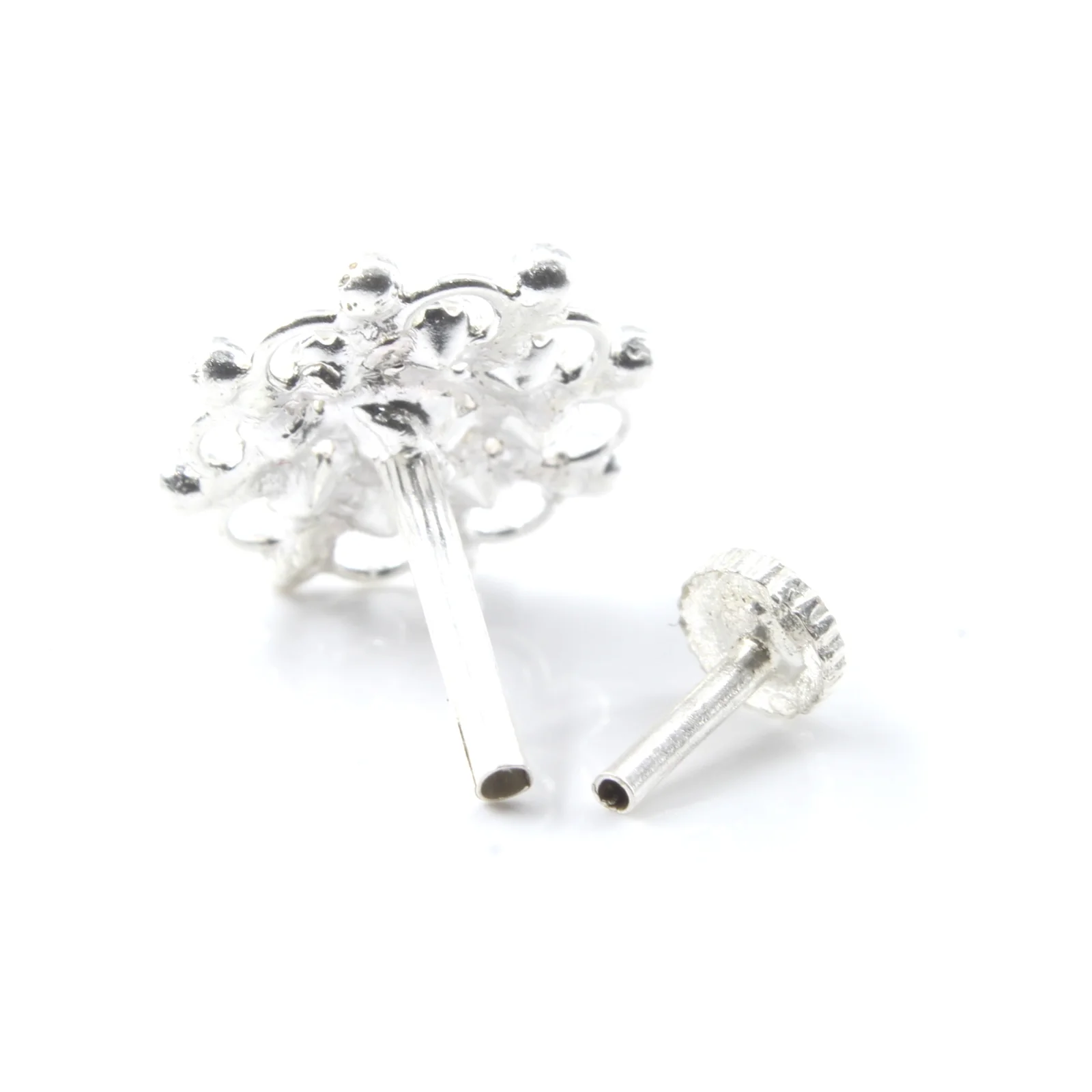 Starburst Gold Look Silver Nose Stud - Image 8