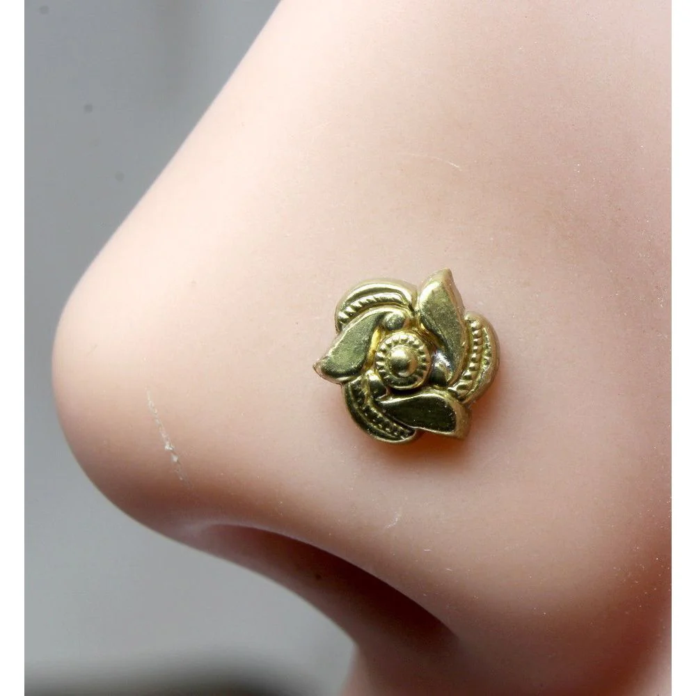 Rose floral women nose pin