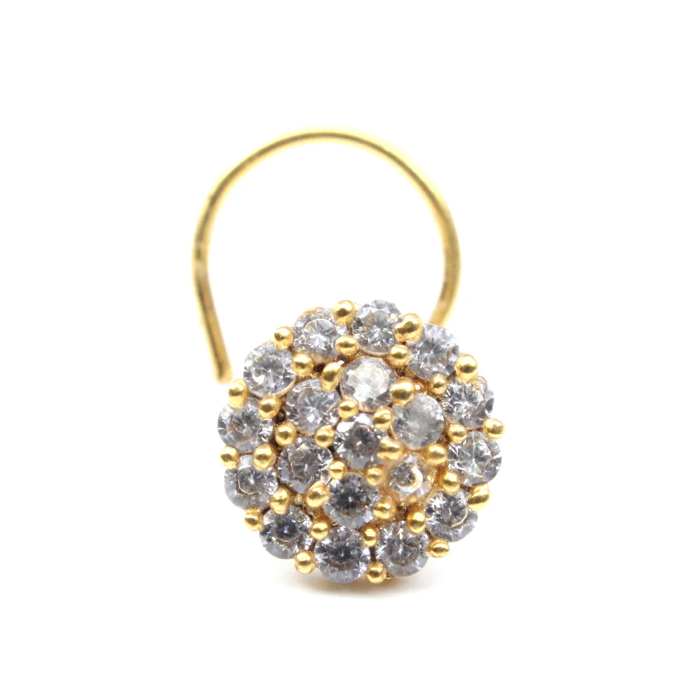 Round cluster foral nose ring/stud - Image 2