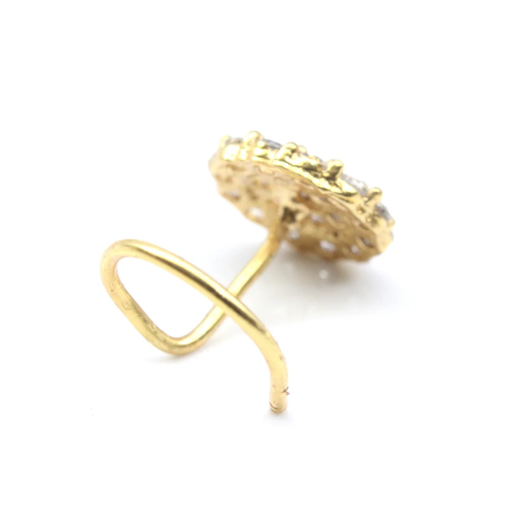 Round cluster foral nose ring/stud - Image 3