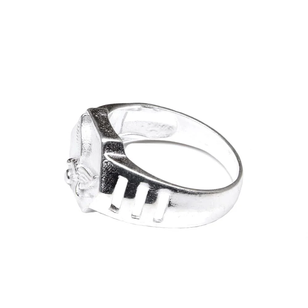 Royal Real Sterling Silver Men's Eagle Signet Ring - Image 3