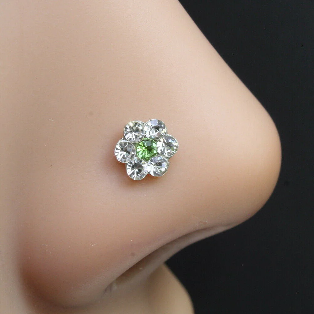 Silver plated piercing nose stud/pin