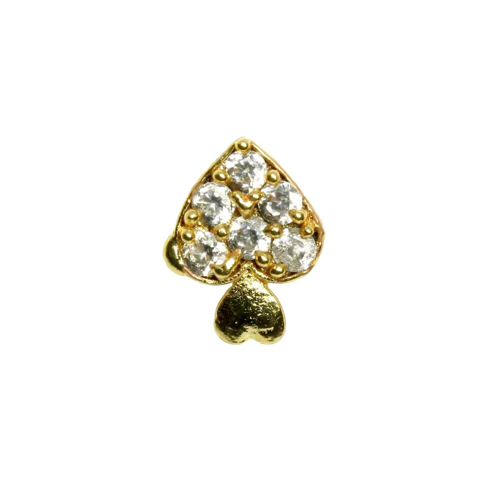 Small Gold Plated spade nose pin - Image 2