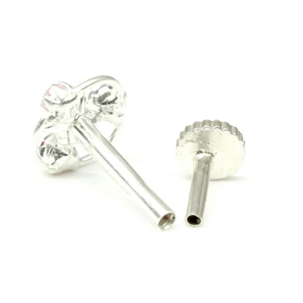 Small Sterling Silver Skin-Safe Nose piercing - Image 3