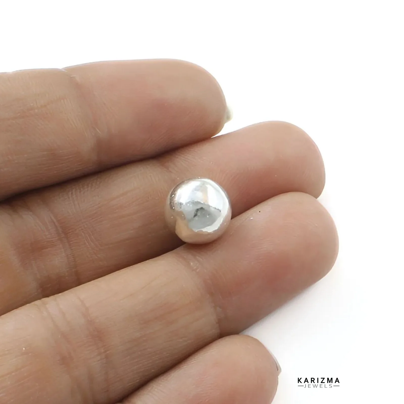 Solid Pure Silver Full Round Ball chandi ki thos Goli for Astrological remedy - Image 4