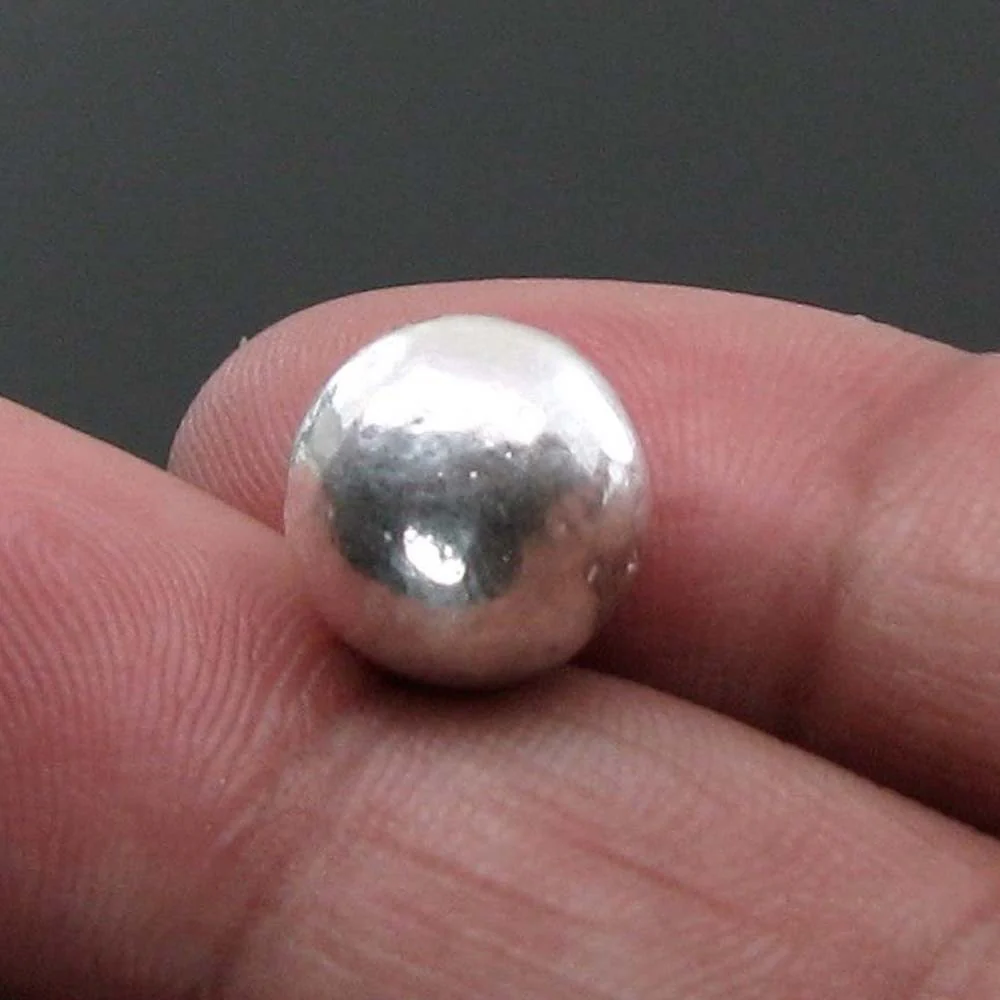 Solid Pure Silver Full Round Ball chandi ki thos Goli for Astrological remedy - Image 6