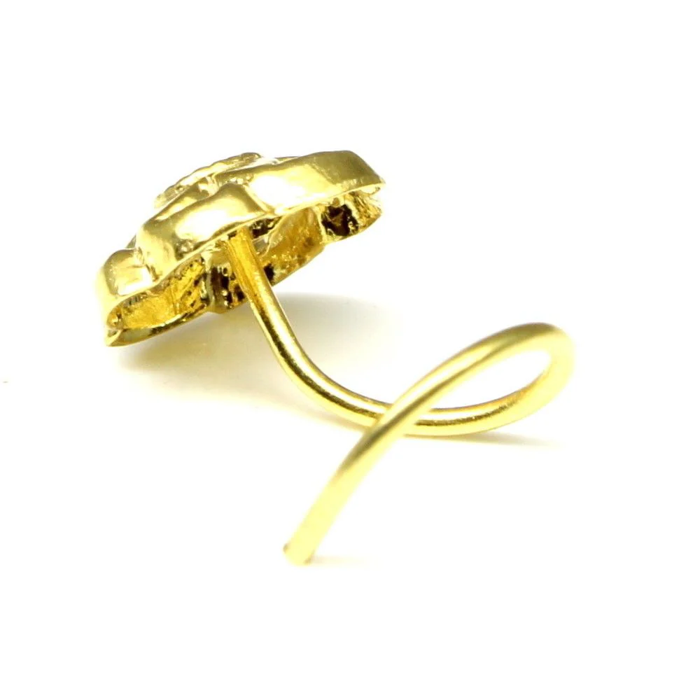 Spiral floral nose stud/pin - Image 2