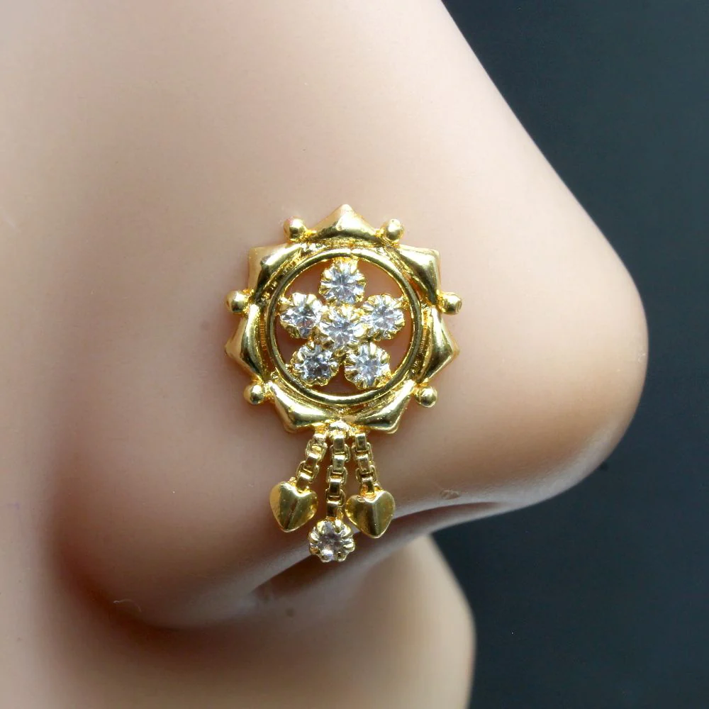 Star-shaped Dangle nose pin (Pierced)