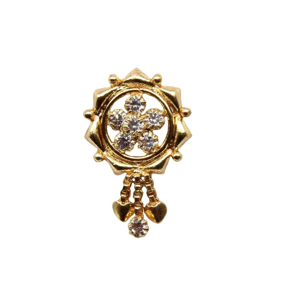 Star-shaped Dangle nose pin (Pierced) - Image 2