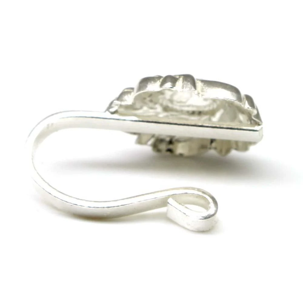 Starburst press-clip Silver Nose Pin - Image 3