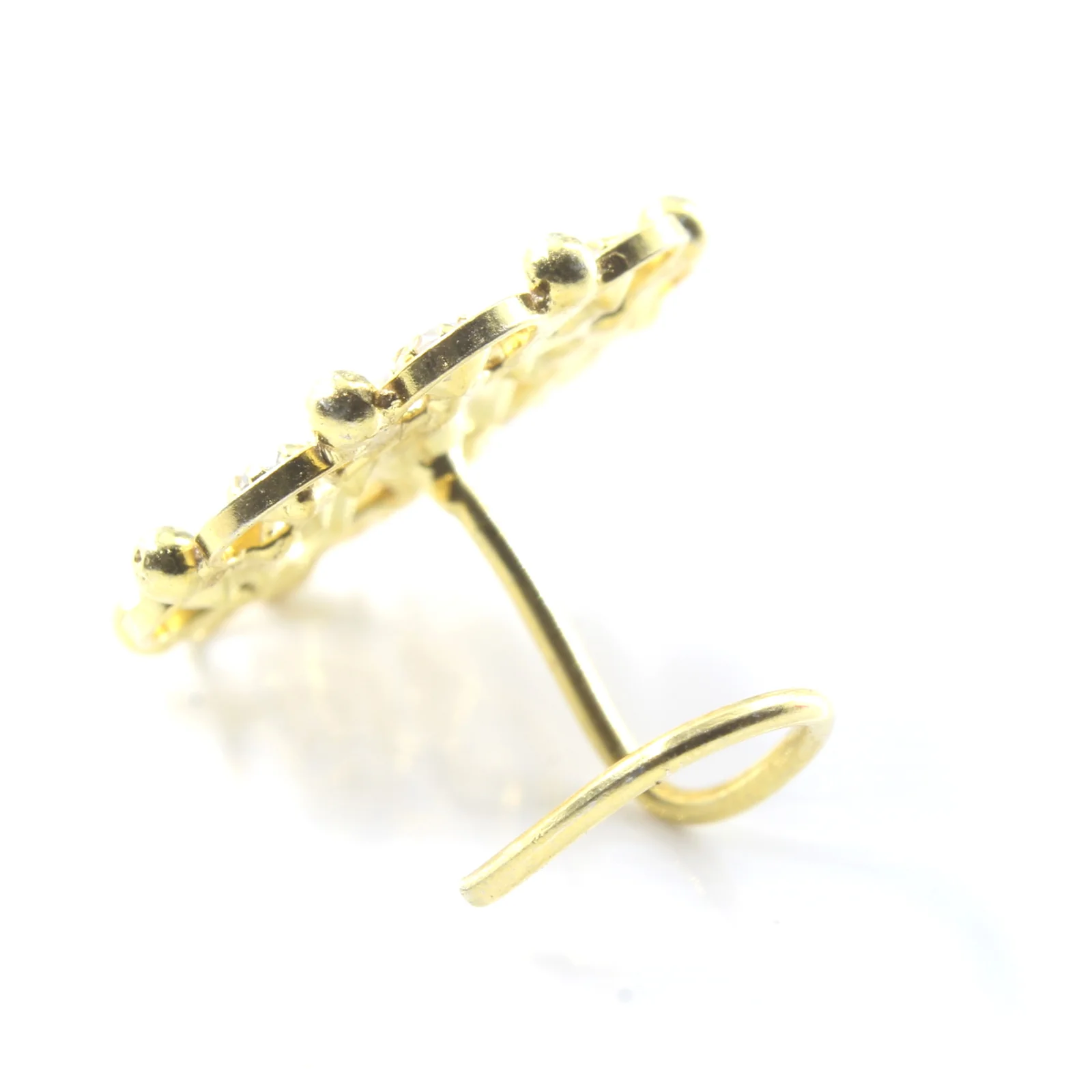 Hypoallergenic Gold Plated Silver Nose Stud for Women - Image 4