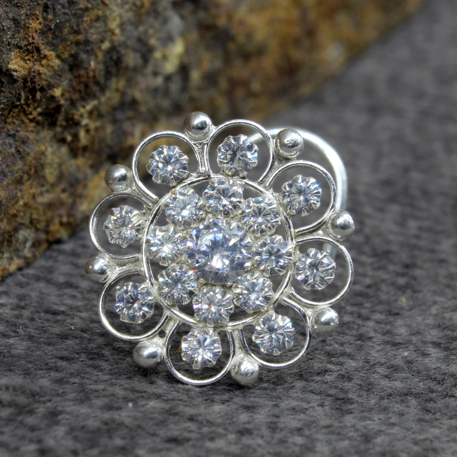 Hypoallergenic Gold Plated Silver Nose Stud for Women - Image 5