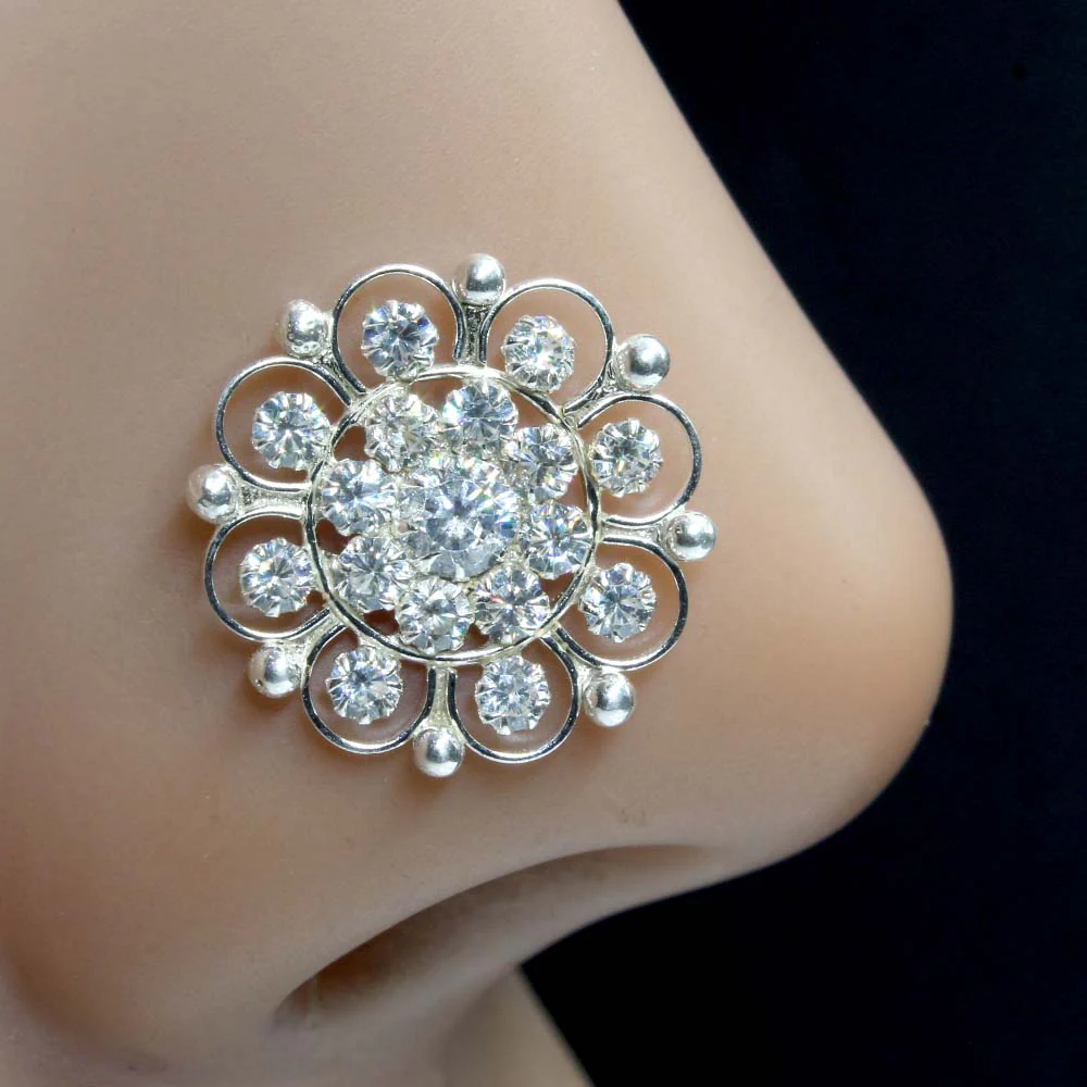 Hypoallergenic Gold Plated Silver Nose Stud for Women - Image 6
