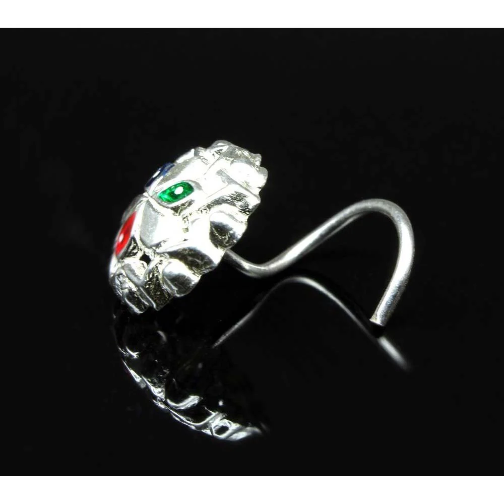 Sterling Silver Bold Daily Wear Nose Pin - Image 3