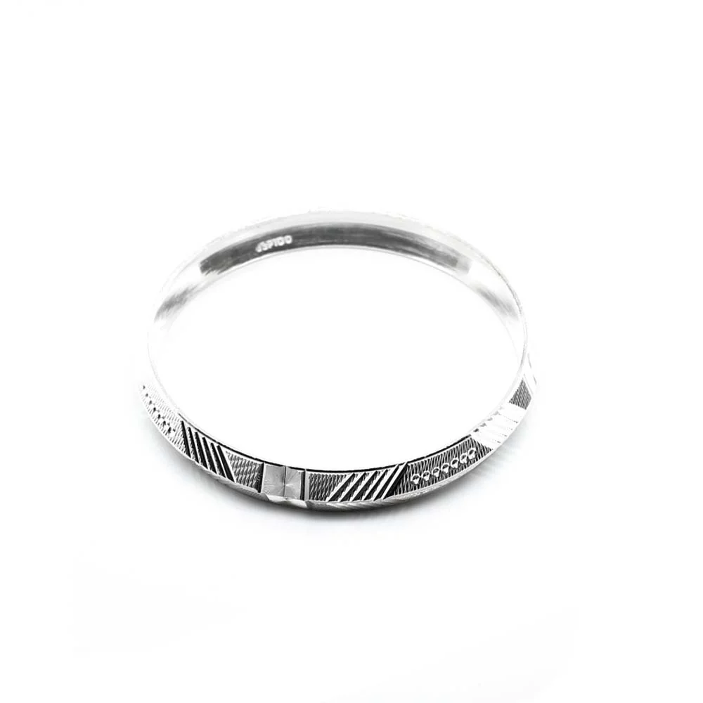 Sterling Silver Men's Bangle pure silver Bracelet - Image 3
