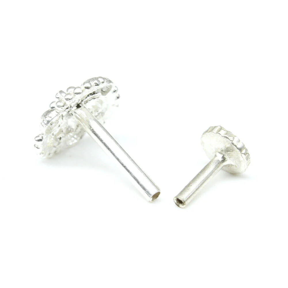Sun Flower Sterling Silver Nose Piercing - Image 4
