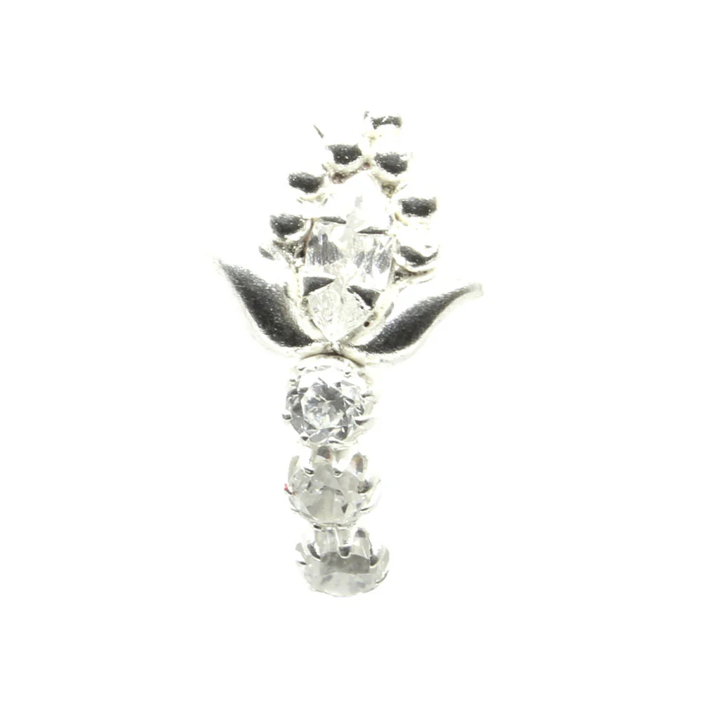 Sterling Silver stud-style nose piercing - Image 2