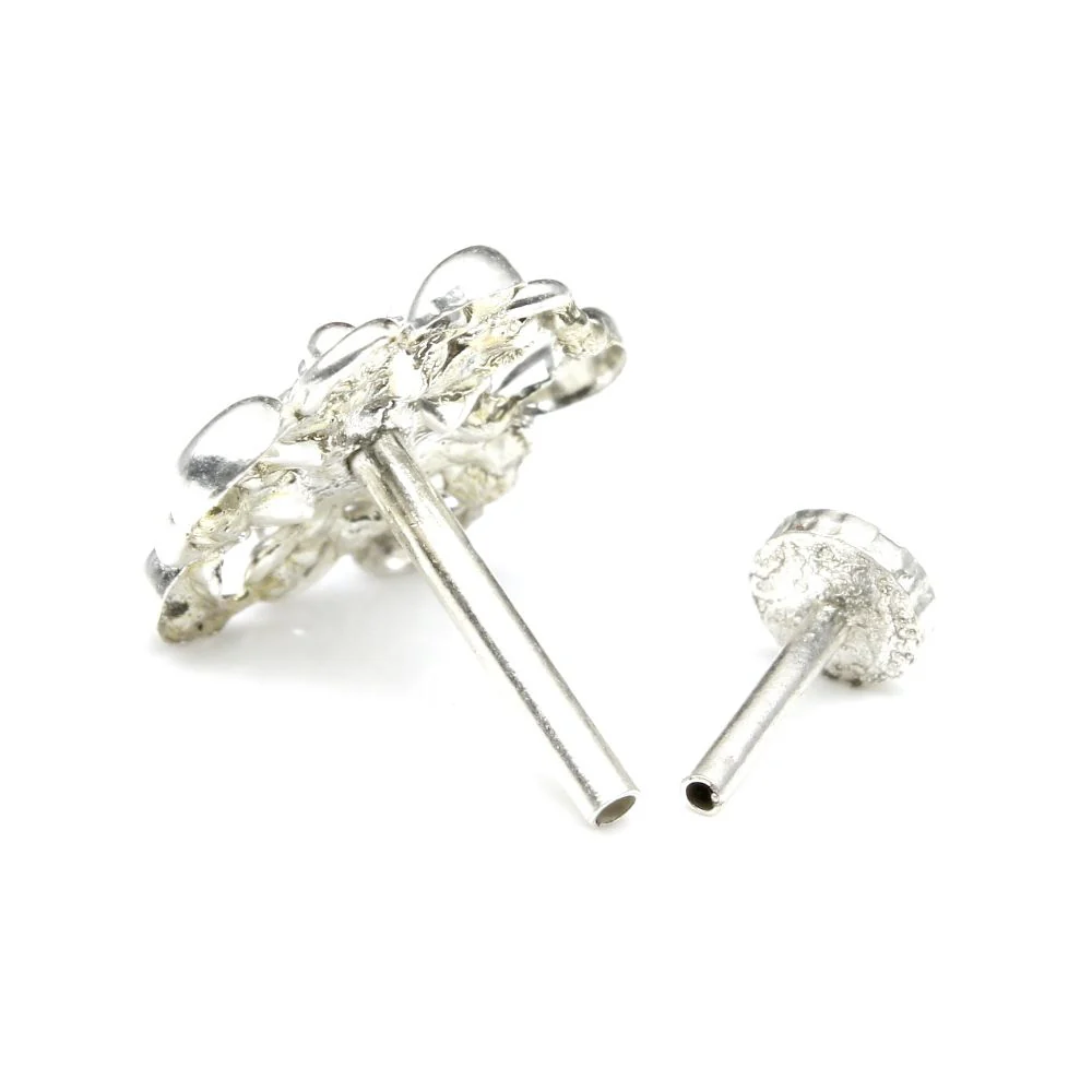 Sterling Silver twisted design Nose Piercing - Image 3