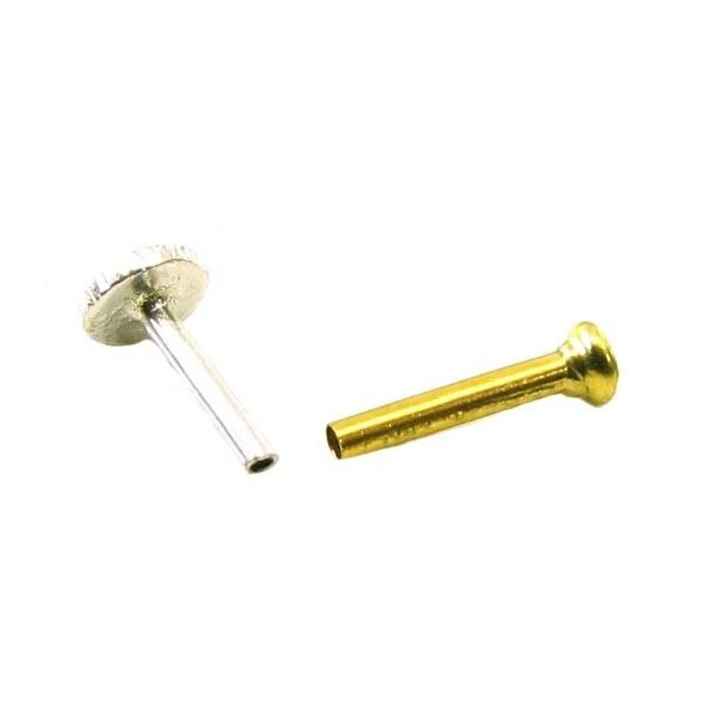 Tiny Dot small CZ Piercing Nose stud Pin Solid Real 14k Yellow Gold - Image 3